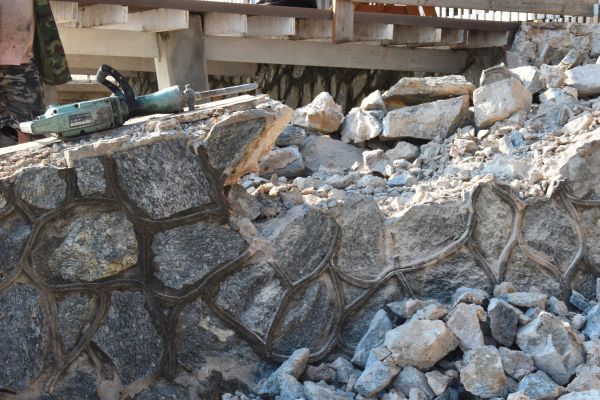 Retaining Wall Demolition in Easton