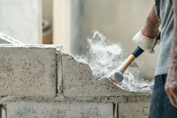 Block Wall Demolition in Easton